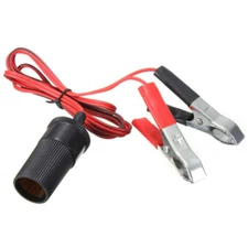 12V Car Battery Terminal Clip-On to Cigarette Lighter Power Socket Adapter Plug