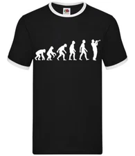 Evolution of Man Trumpet Player - Mens Ringer - Music Trumpeter Instrument