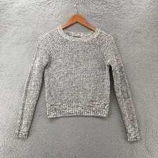 American Eagle Outfitters Pullover Sweater Womens S Gray Cotton Long Sleeve Knit