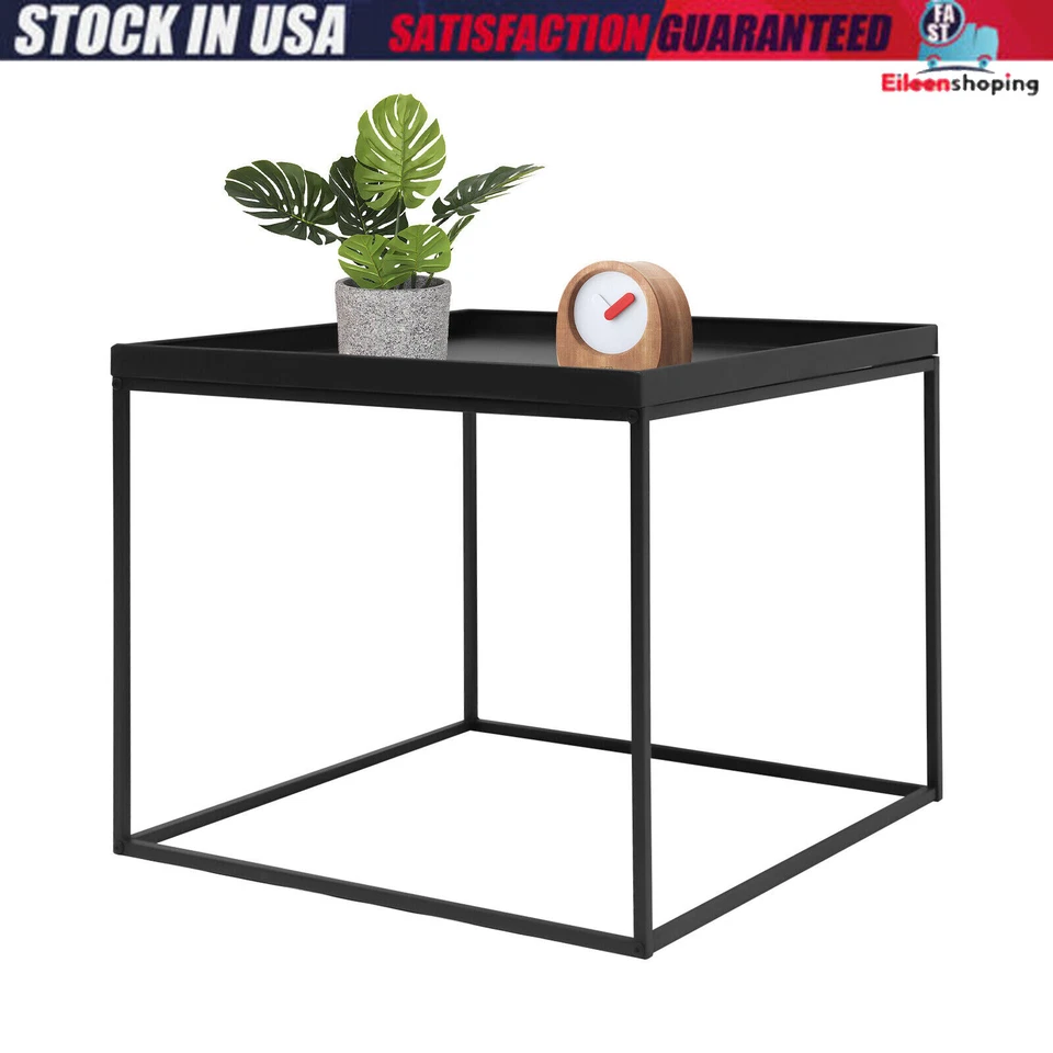 24" Square Table Metal Frame Table Portable Office Side End Table Camping Table - Image 2 of 4