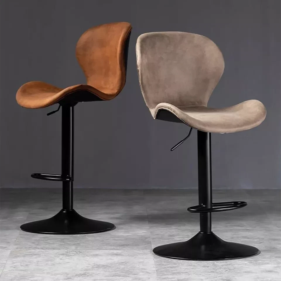 Stylish Adjustable Bar Stool with Backrest - Perfect for Fashion and Decoration - Image 2 of 4