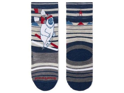 Smartwool Wintersport Kids Blue Yeti Pattern Cushion Over-the-Calf Socks JDM1613 - 第 5/8 張圖片