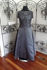 V1130B  MGNY MORI LEE 71422 SZ 18 CHARCOAL $645 FORMAL GOWN