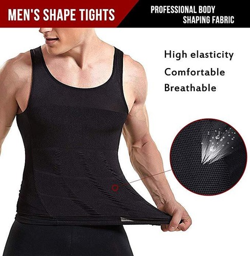 Chaleco adelgazante para hombre Camisa de compresión Camiseta sin mangas Prendas moldeadoras Modelador de vientre - Imagen 5 de 24