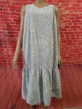 Vintage More-Jazz Size 20 Abstract, lace trim Womens Prairie Dress Sleeveless