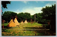Red Cloud's Sioux Indian Village Tipi's Red Cloud Nebraska Postcard K26