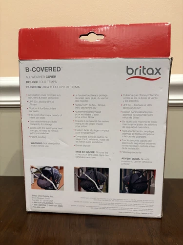 Britax B-Free Stroller Wind and Rain Cover Easy Install Air Ventilation + Pouch - Picture 3 of 3