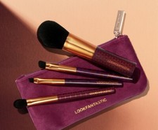 LOOKFANTASTIC 4-piece Makeup Brush Set and Velvet Pouch.