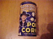 Hopalong Cassidy's Favorite Popcorn Tin Can William Boyd Western 1950s