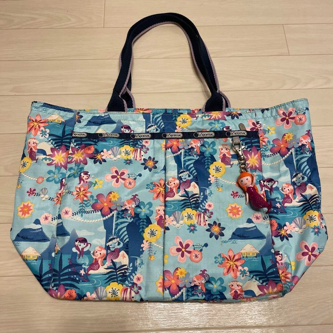 その他 Small World Tote Bag LesportSac × Disney It's a Small World Tote Bag Blue with Charm