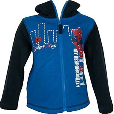 Jungen Marvel Spiderman Full Zip Sweatshirt Blau 3 Jahre / 96 cm