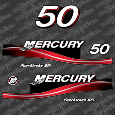 Mercury 50 FS 2013 Outboard Motor Decal Set – Replacement Stickers For Boat Engines - View #3