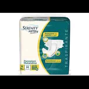 Serenity Soft Dry Sensitive Pannolone Slip con Adesivi Extra Taglia M