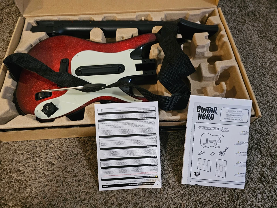 Guitarra inalámbrica Guitar Hero Band Hero 5 PS2 PS3. SIN dongle. Con CAJA ORIGINAL+ juego Foto 4 de 4