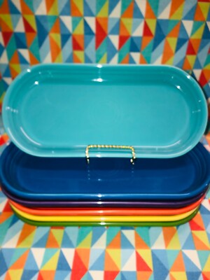NEW Fiestaware Turquoise Blue Bread Tray Oval FIESTA 12'' oblong serving platter