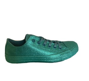 green glitter converse