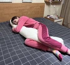 Long Organic Buckwheat Pillow Pregnancy Ergonomic Body Back Support Bed Pillow