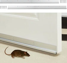 Gisafai 2 Pcs Metal Door Draft Stopper Mouse Stopper for Bottom of Door Alumi...