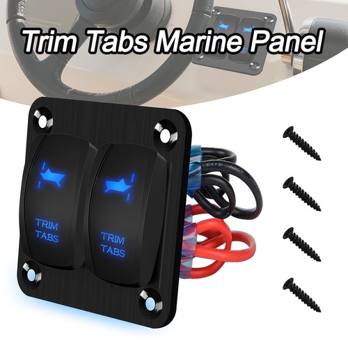 Marine Boat Trim Tab Switch – 3-Way On-Off-On Momentary Toggle – Panel Mount, 6-Month Warranty
