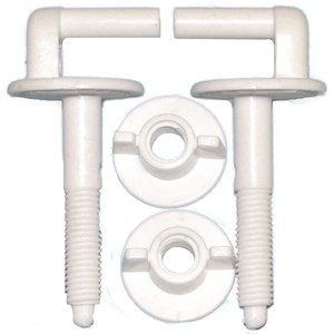 2 Toilet Seat 8.5cm L- Shape Plastic Hinges A5 Set Bath Bathroom Repair