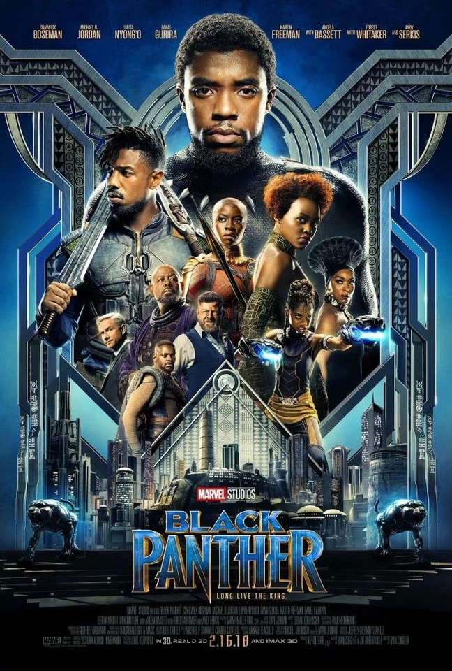 Black Panther Movie Poster Print Wall Art 8x10 11x17 16x20 22x28 24x36 27x40