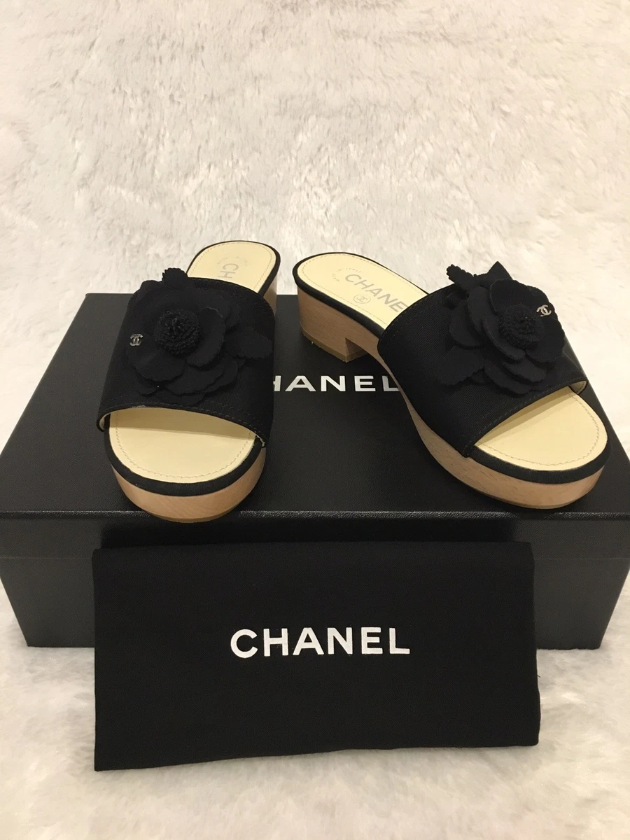 Chanel grosgrain mules sale
