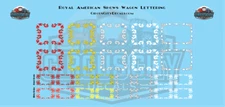Royal American Shows Wagon Scroll Decals HO 1:87 Scale