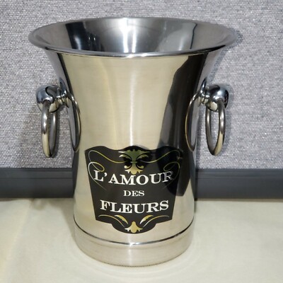 ProFlowers D12 L'Amour Des Fleurs Metallic Silver Vase Ice Bucket/ Cooler