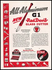 1946 Red Devil Tools Irvington New Jersey G1 Aluminum Glass Cutters Print Ad