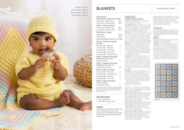 Patons #8035 Little Delights Pattern Book- 16 Page Crochet Book - Sizes 3-9 MTHS - Image 3 of 4