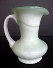VTG. Jadeite Green Interior White Jadeite Swirled Exterior Milk Glass Creamer