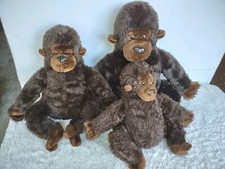 Lot of 3 Gorilla Ape Monkey Pillow Pets Dakin 14" 17"  20" Plush Toy 1979 Vtg