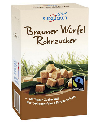 Сахар sudzucker тростниковый кусковой в кубиках 500г (4006544496107)
