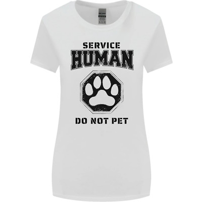 Funny Dog Service Human Do Not Pet Womens Wider Cut T-Shirt