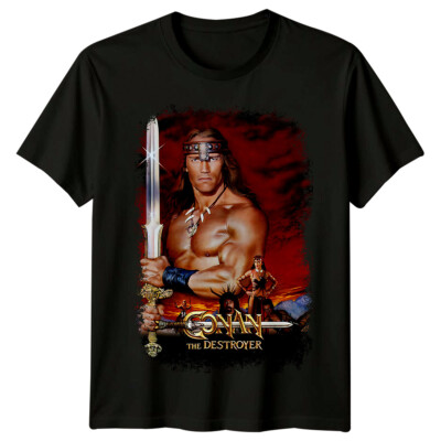 Conan der Zerstörer (1984) Movie Poster Inspired T-Shirt Retro 80s Tee Unisex