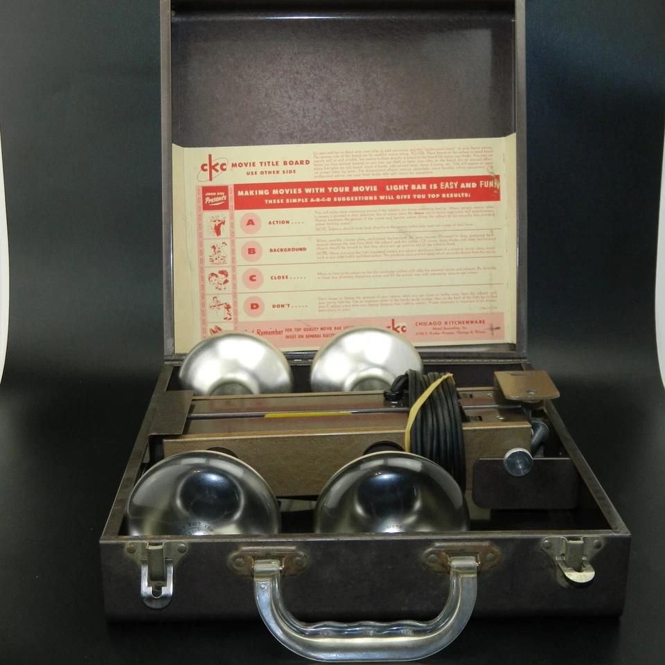 Heavy Duty Light Bar Lighting Metal Case Working 375w x 4 Bulbs w Carrying Case - Image 4 of 4