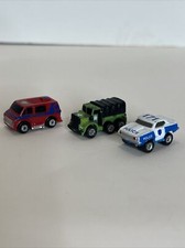 Micro Machines Vintage Galoob police 171, Red Ambulance, Army Truck, Lot Of 3