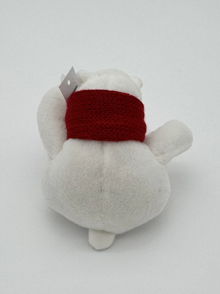 Coca Cola Polar Bear Plush Mini 4" Coke Logo Red Scarf Collectible Tag on 2020 - Image 3 of 4