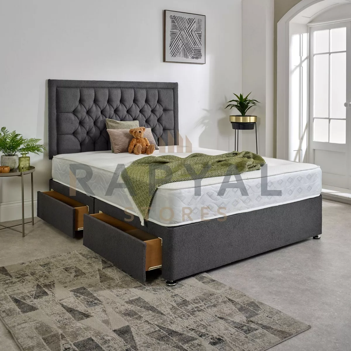 Divan bed base and headboard set deals