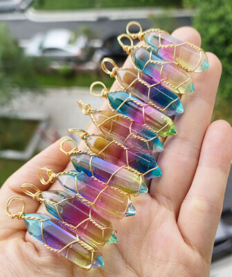 Natural Crystal Hexagon Amethyst Pendant For Healing And Reiki Use And Gift Also At ₹ 80/piece In Khambhat - Foto 7