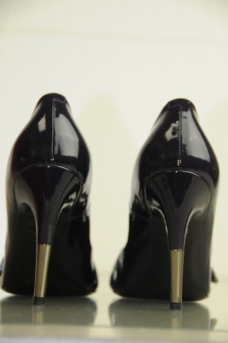 New Roger Vivier Patent GIGI Ink Navy Blue Purple Silver Buckle Shoes 39.5 9 - Picture 8 of 11
