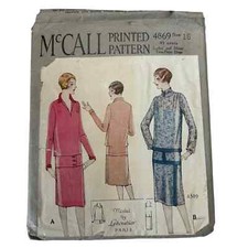 McCall Antique Early 1900's Pattern 4869 Ladies/Misses 2 Pc Dress Sz16 HTF RARE