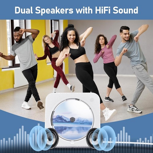 Portable CD Player Bluetooth ,Stereo Speakers , FM Radio ,USB,headphone,AUX - Picture 8 of 14