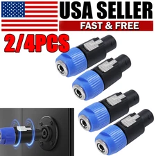 Speakon to 1/4" Inch Connector Adapter Pro Speak-On Male to 1/4 Female Plug