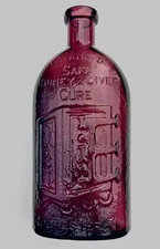 Vintage Frank's Safe Kidney & Liver Cure Wheaton Bottle 70's (Purple/Amethyst)