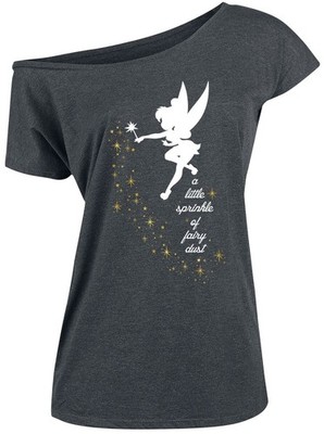 Peter Pan T-Shirt Damen Pixie Dust grau