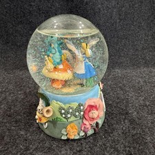 Disney Snow Globe Alice in Wonderland Caterpillar Music 7"