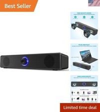 Sleek USB-Powered Stereo Speakers with Touch Control - Ideal for Home Offices