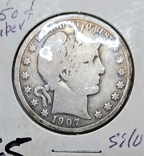 1907-S Barber Half Dollar Average Circ