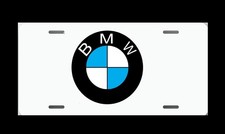 Aluminum White License Plate Tag 6 X 12 Made In Usa For Bmw